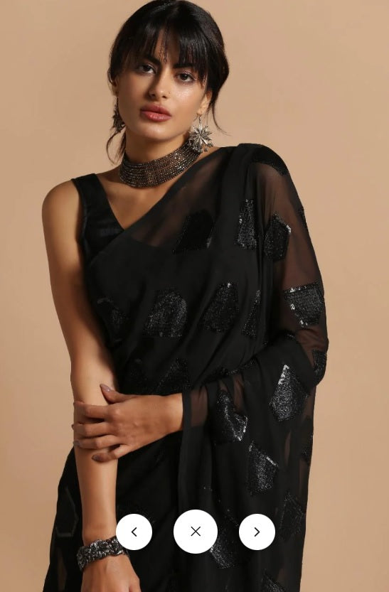 25 Black Saree Blouse Looks to Suit Every Occasion & Function