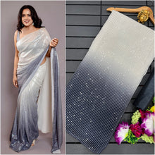 Load image into Gallery viewer, Glorious Georgette Sharded Georgette Embroidered Saree
