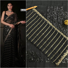 Load image into Gallery viewer, Bollywood Party Wear Georgette Embroidery Work Saree
