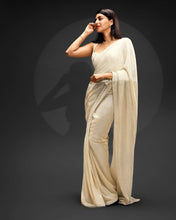 Load image into Gallery viewer, Attractive Party Wear White Colour Georgette Embroidery Work Saree
