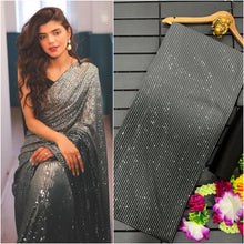 Load image into Gallery viewer, Glorious Georgette Sharded Georgette Embroidered Saree
