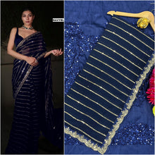 Load image into Gallery viewer, Bollywood Party Wear Georgette Embroidery Work Saree
