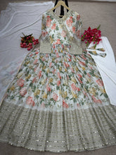 Load image into Gallery viewer, Party Wear Georgette Printed Full Stitched Gown For Girls Wear
