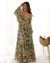 Load image into Gallery viewer, Green Printed Soft Georgette Anarkali Gown
