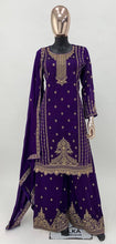 Load image into Gallery viewer, Purple Color Karachi Style Full Stiched Suit Set
