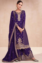 Load image into Gallery viewer, Purple Color Karachi Style Full Stiched Suit Set
