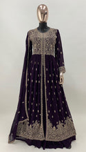 Load image into Gallery viewer, Party Wear Georgette Embroidered Long Anarkali Stitched Suit
