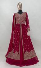 Load image into Gallery viewer, Party Wear Georgette Embroidered Long Anarkali Stitched Suit
