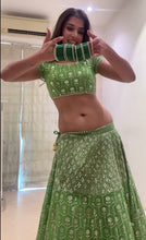 Load image into Gallery viewer, Green Color Georgette Heavy Sequence Work Lehenga Choli
