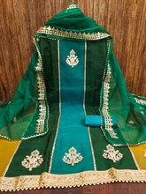 Load image into Gallery viewer, Organza Silk Multi Color Gotta Patti Salwar Suit
