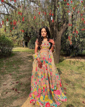 Load image into Gallery viewer, Starling Multi Color Sequence And Embroidery Work Lehenga Choli
