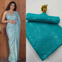 Load image into Gallery viewer, Attractive Party Wear Wine Colour Mono Net Fabric Embroidery Work Saree
