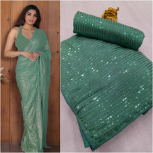 Load image into Gallery viewer, Attractive Party Wear Wine Colour Mono Net Fabric Embroidery Work Saree
