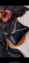 Load image into Gallery viewer, Black Georgette Handwork Stitched Salwar Suit
