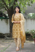Load image into Gallery viewer, Daily Wear Mustard Cotton Printed Ready To Wear Salwar Suit For Women

