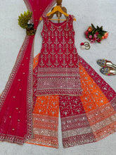 Load image into Gallery viewer, Party Wear Georgette Multicolor Ready to Wear Sharara Suit
