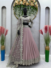 Load image into Gallery viewer, Aanchal~Onion Light Color Georgette Sequence Work Lehenga Choli
