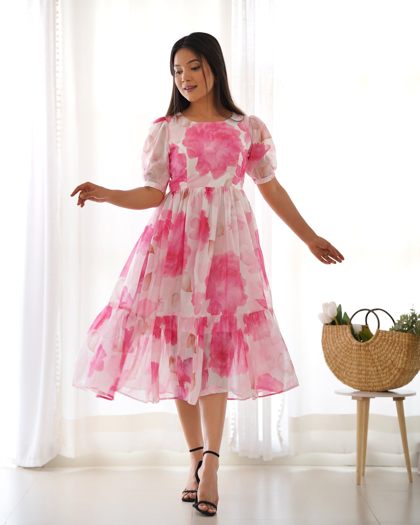 Aashna ~ One Piece Organza Silk For Girls Wear