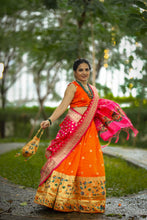 Load image into Gallery viewer, Party Wear Paithani Silk Weaving Semi Stitched Lehenga Choli
