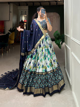 Load image into Gallery viewer, Designer Tusser Silk Floral &amp; Patola Print Lehenga Choli
