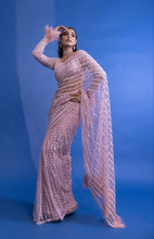 Load image into Gallery viewer, Party Wear Pink Color Soft Net Sequence Work Saree Blouse For Women
