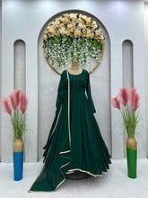 Load image into Gallery viewer, Amezing Green Colour Full Stiched Moti Worked Gown With Beautiful Lace
