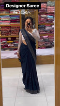 Load image into Gallery viewer, New Hot Fix Daimond Worked Georgette Wedding Wear Saree With Amezing Designer Blouse
