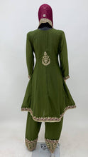 Load image into Gallery viewer, New Designer Green Salwar Suit Chinon Fabric For Women
