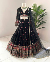 Load image into Gallery viewer, Attractive Black Lehenga Choli on Wedding Wear Latest Look for women
