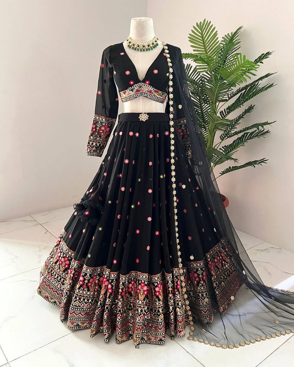 Attractive Black Lehenga Choli on Wedding Wear Latest Look for women