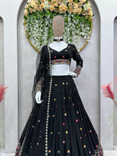 Load image into Gallery viewer, Attractive Black Lehenga Choli on Wedding Wear Latest Look for women
