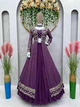 Load image into Gallery viewer, Latest Design Georgette Lehenga Choli Thread Work Collection
