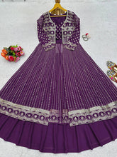 Load image into Gallery viewer, Latest Design Georgette Lehenga Choli Thread Work Collection
