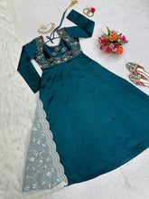 Load image into Gallery viewer, Beautiful Designer Teal Green Suit With Heavy Fhantom Silk Febric
