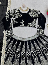 Load image into Gallery viewer, New Beautiful Design Black Georgette Fabric Lehenga Choli For Woman
