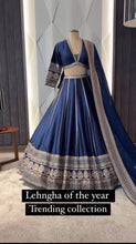 Load image into Gallery viewer, Attractive Designer Blue Wedding &amp; Functional Wear Lehenga Choli
