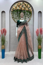 Load image into Gallery viewer, Designer  Saree Thread With Sequence Wedding
