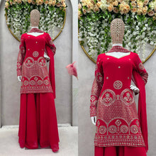 Load image into Gallery viewer, Beautiful Designer Pink Gharara Suit On Occasion Wear
