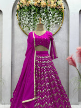 Load image into Gallery viewer, Purple Color Georgette Sequence Work Lehenga Choli
