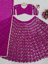 Load image into Gallery viewer, Purple Color Georgette Sequence Work Lehenga Choli
