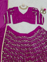 Load image into Gallery viewer, Purple Color Georgette Sequence Work Lehenga Choli
