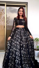 Load image into Gallery viewer, Traditional Black Color Georgette Lehenga Choli
