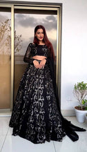 Load image into Gallery viewer, Traditional Black Color Georgette Lehenga Choli
