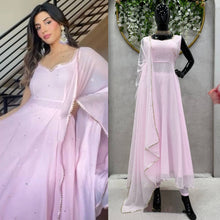 Load image into Gallery viewer, Gorgeous Handwork With Diamond Work Light Pink Colour Gown
