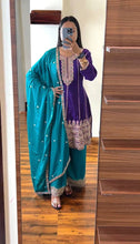 Load image into Gallery viewer, Attractive Designer Chinon Silk With Coding work Sharara Suit
