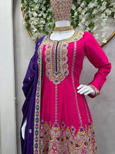 Load image into Gallery viewer, Attractive Designer Chinon Silk With Coding work Sharara Suit
