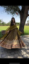 Load image into Gallery viewer, Mehndi Green Georgette Work Anarkali Suit With Dupatta
