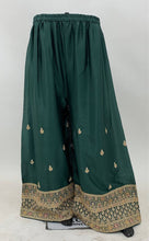 Load image into Gallery viewer, Green Color Chinon Embroidered Fully Stitched Sharara Suit
