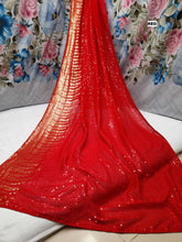 Load image into Gallery viewer, Party Wear Georgette Embroidery Sequences Work Saree For Women
