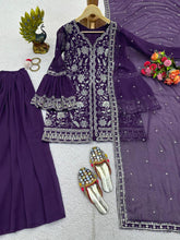 Load image into Gallery viewer, Attractive Georgette Fabric Fully Stitched Sharara Suit
